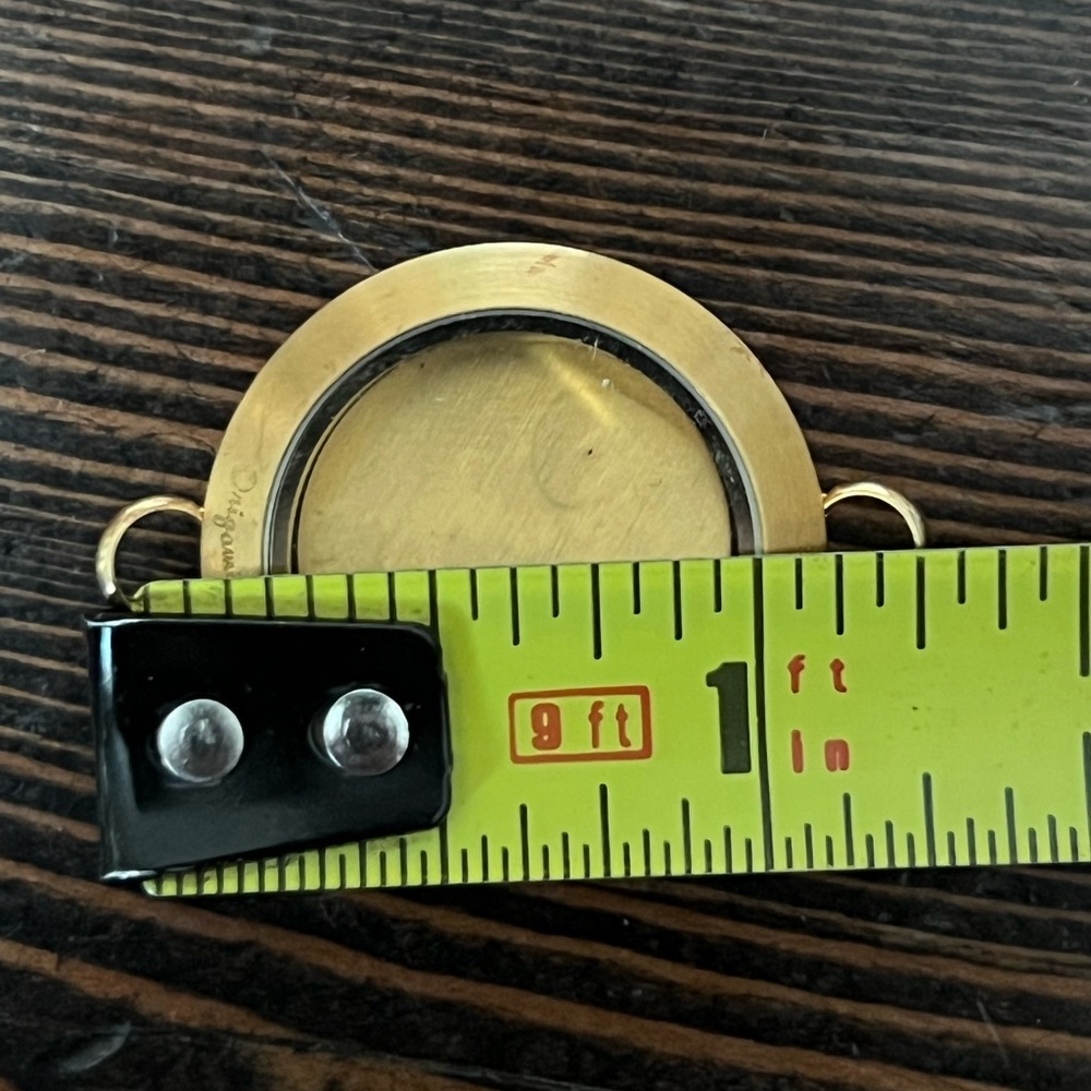 ORIGAMI OWL • medium gold locket necklace, chain plate charms jewelry custom - Picture 9 of 10